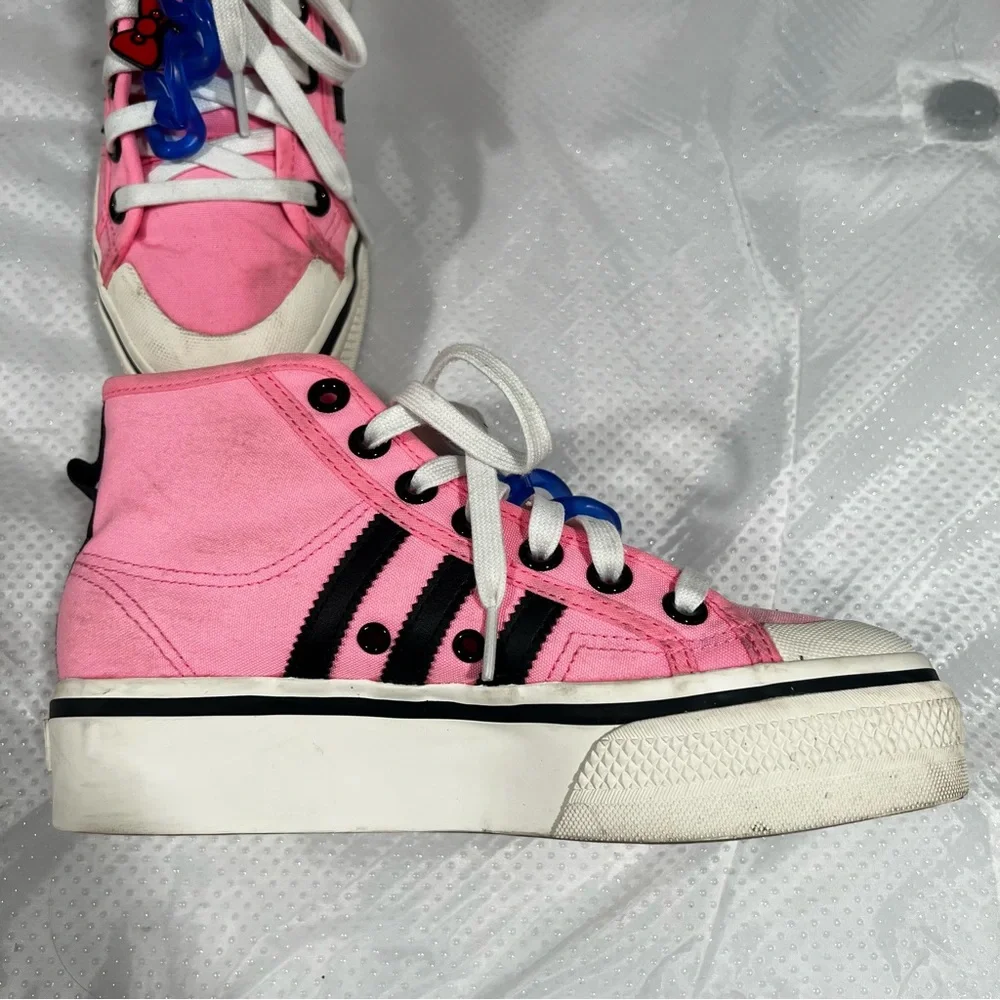adidas Hello Kitty x Nizza Platform Sneaker Pink Women’s Sz 5.5 - Picture 7 of 16